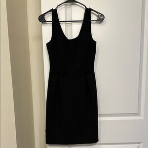 LC Lauren Conrad Black Sheath Dress Midi Sleeveless